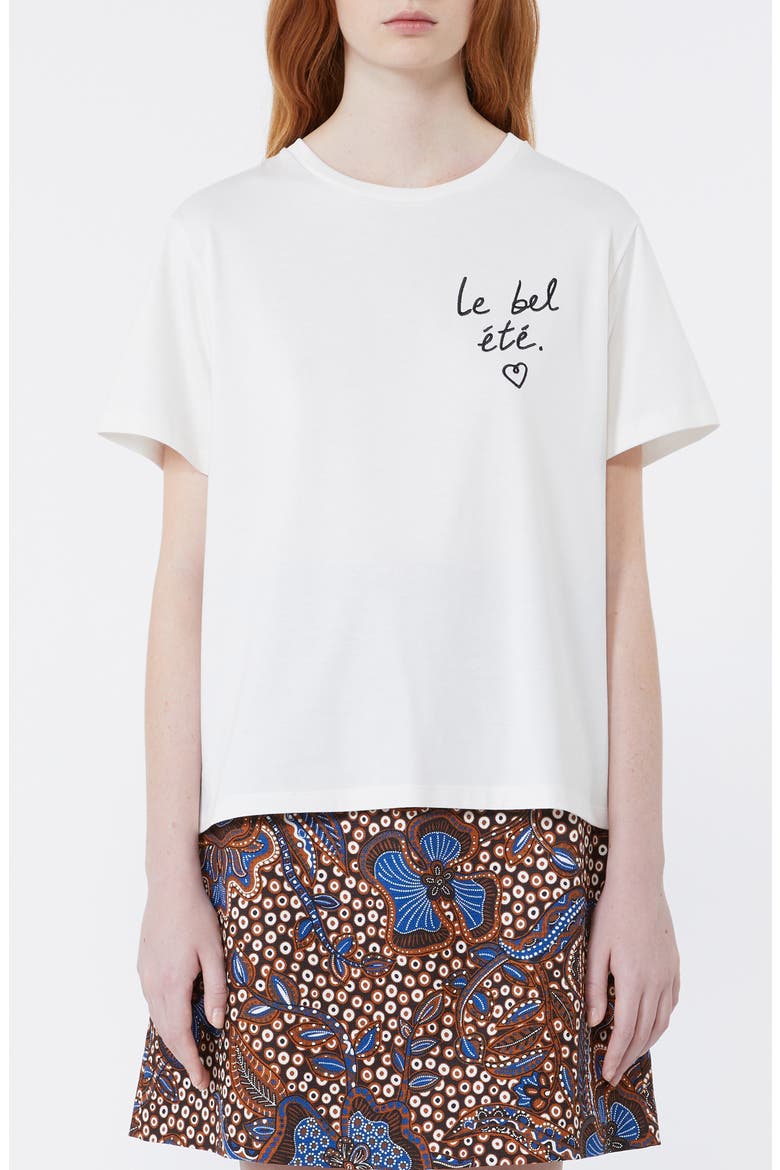 Bora Beautiful Summer Embroidered Graphic T-Shirt, Main, color, WHITE