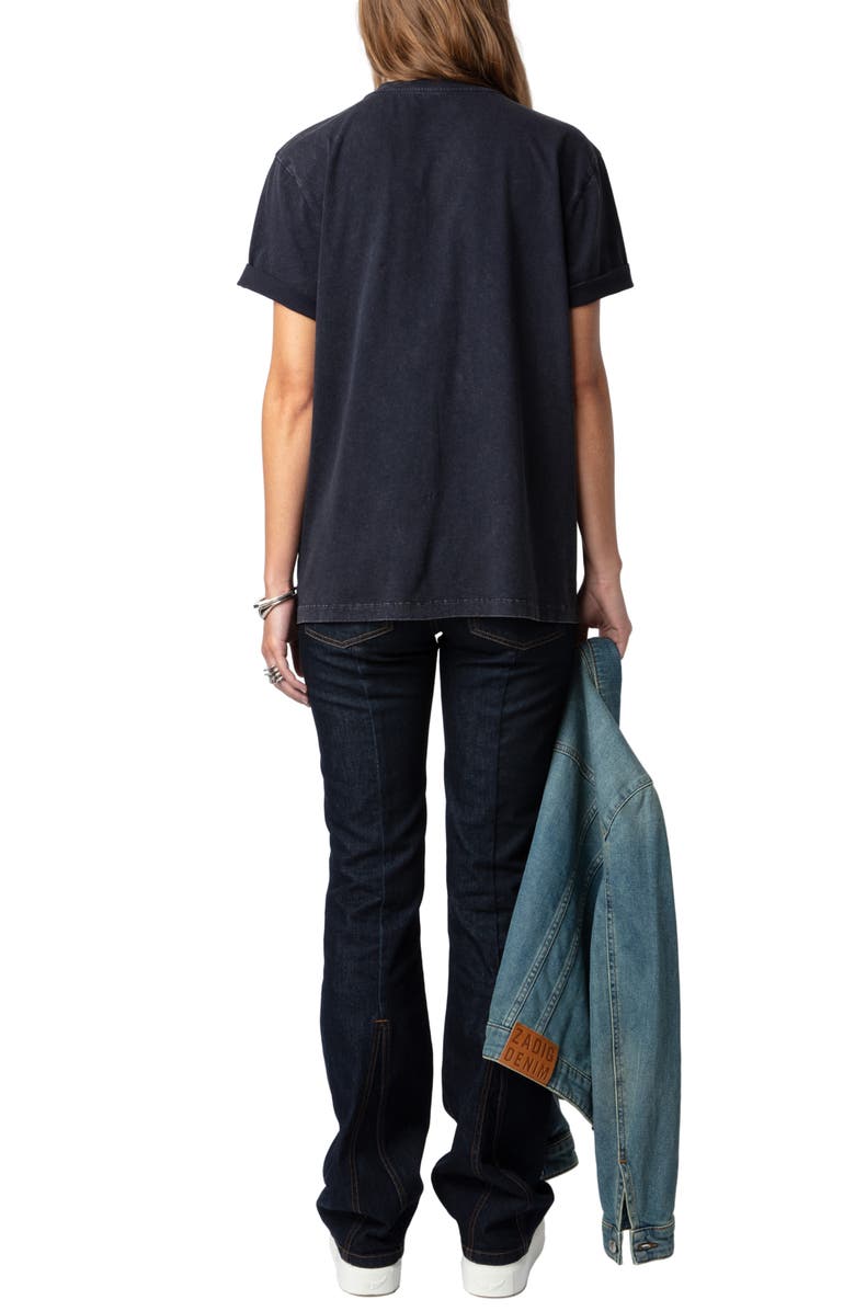 Zadig & Voltaire Edwin Mon Amour Appliqué Cotton Graphic T-Shirt, Alternate, color, 