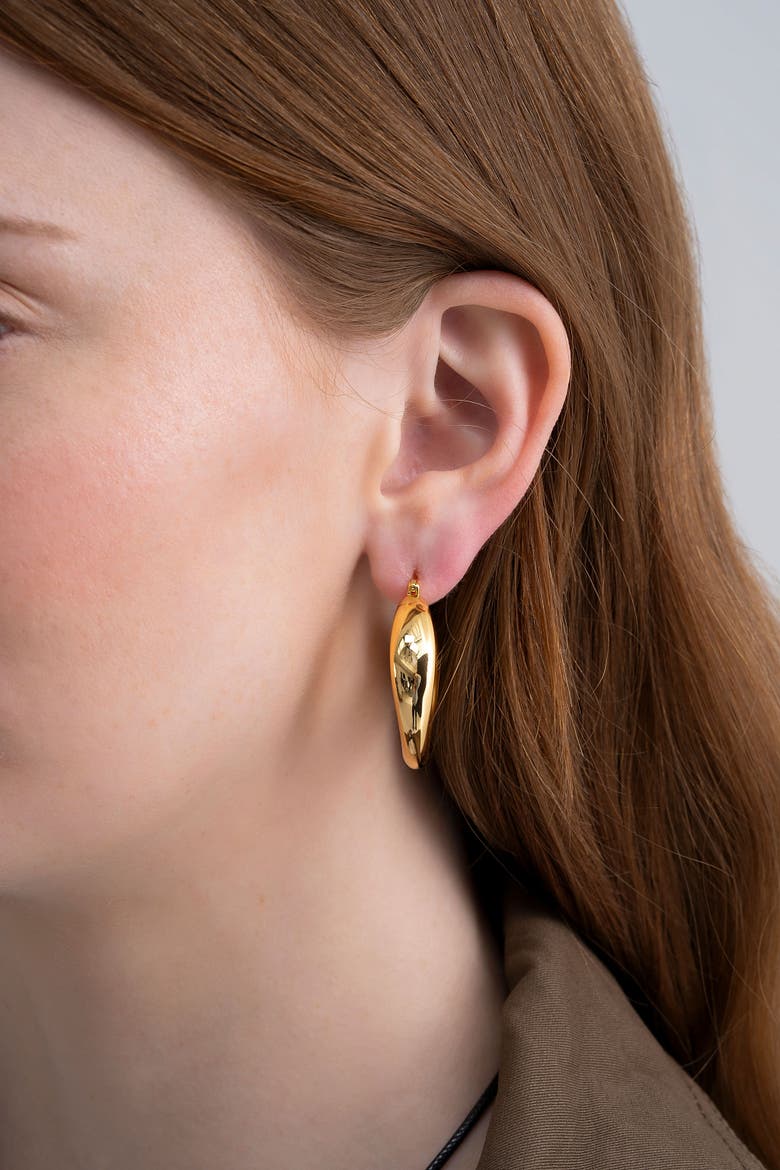 Cove Hoops, Alternate, color, Gold