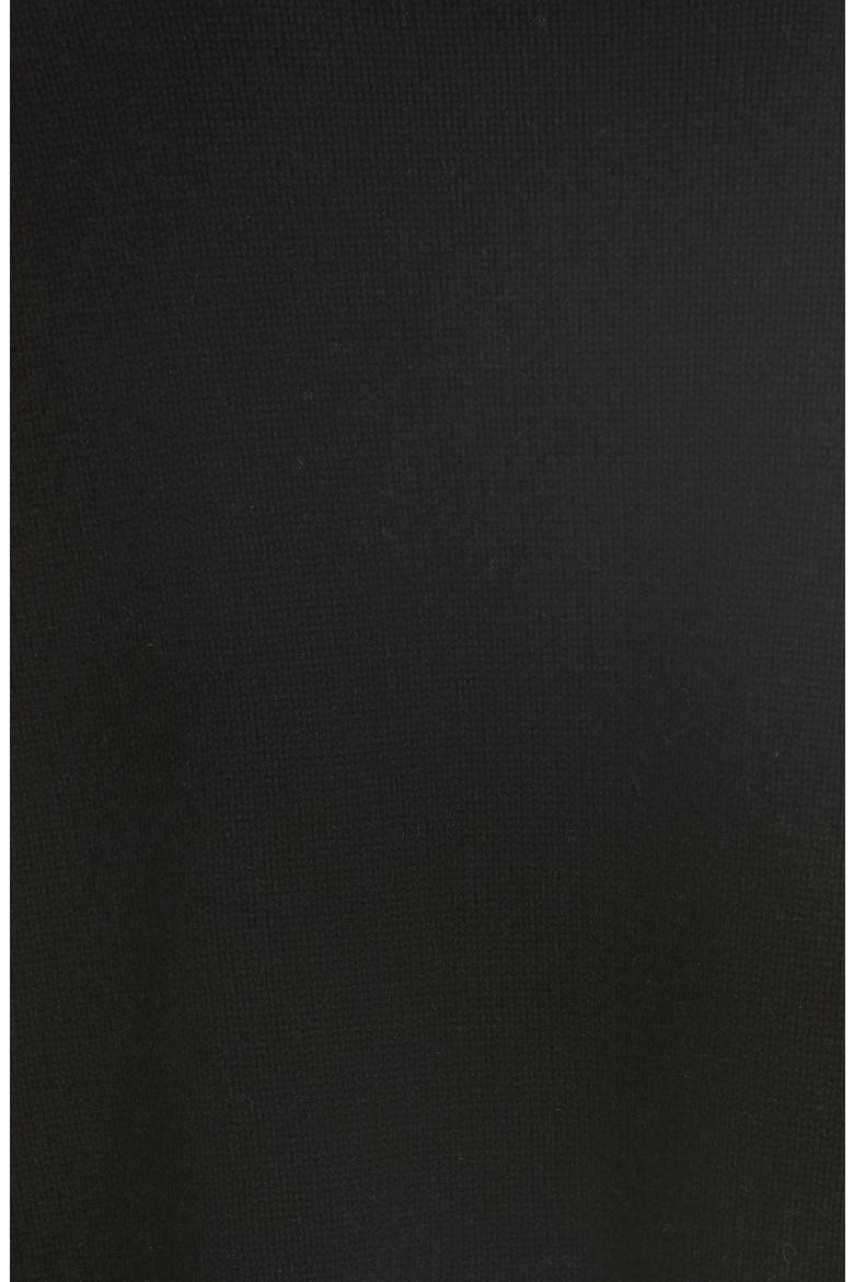 Wool & Cashmere Tipped Sweater, Alternate, color, BLACK/ CHAMPAGNE