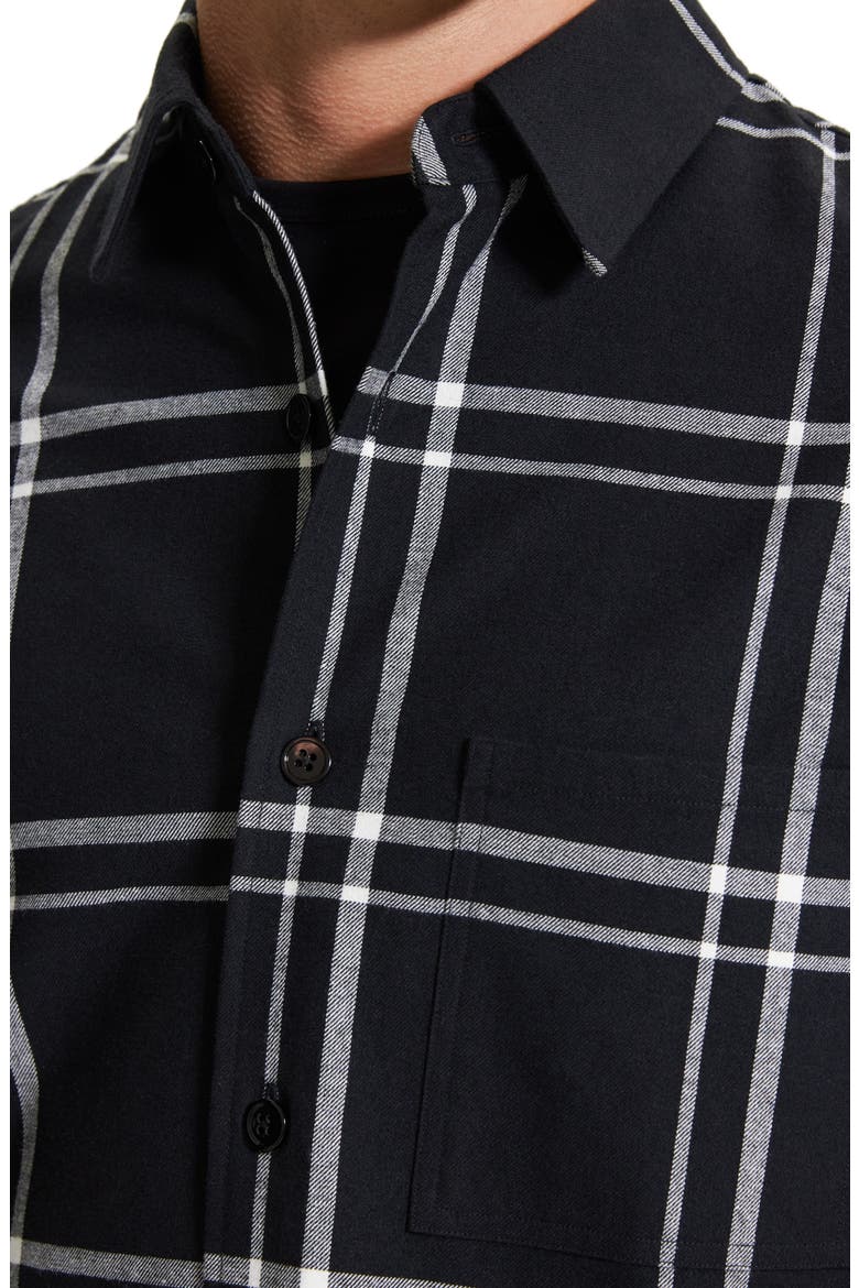 Clyfford Waren Windowpane Shirt Jacket, Alternate, color, BKMU