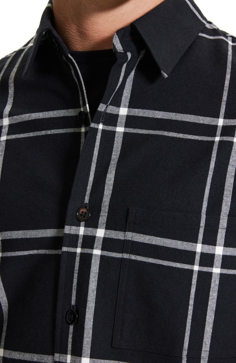 Theory Clyfford Waren Windowpane Shirt Jacket, Alternate, color, Bkmu