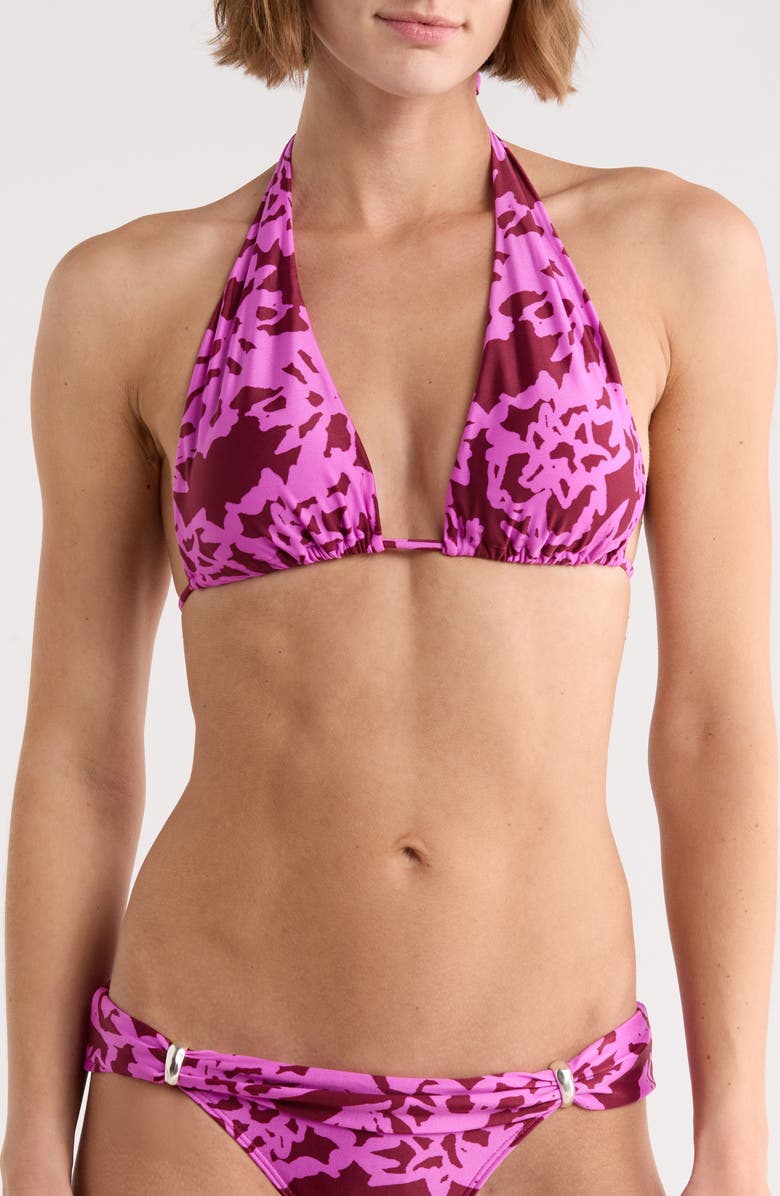 ViX Paula Hermanny Ponche Triangle Bikini Top, Main, color, Oceana Ponche