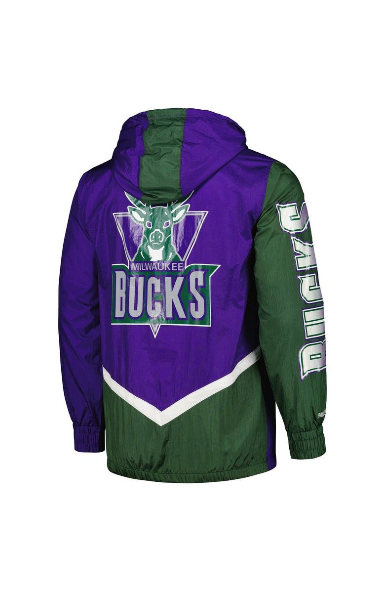 Mitchell & Ness Men's Mitchell & Ness Purple Milwaukee Bucks Undeniable Full-Zip Windbreaker Jacket, Alternate, color, 