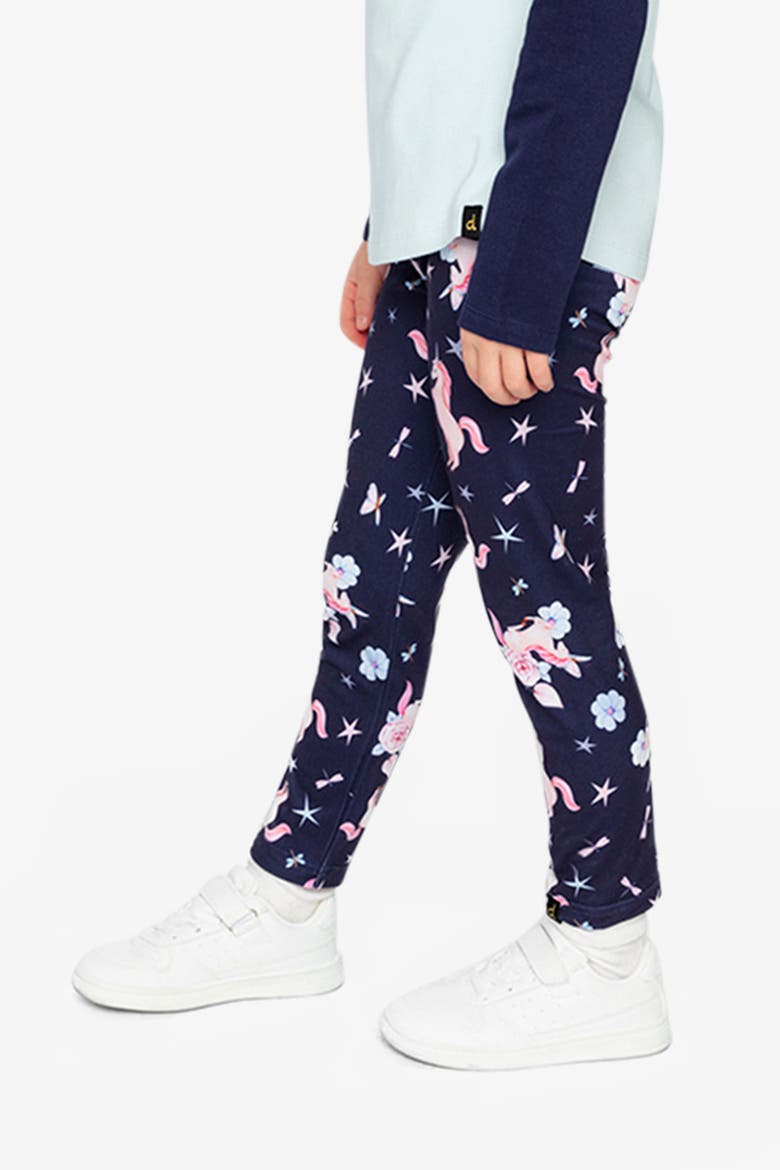 Soft Elastic Waistband Unicorn Leggings, Alternate, color, Navy Unicorn Print