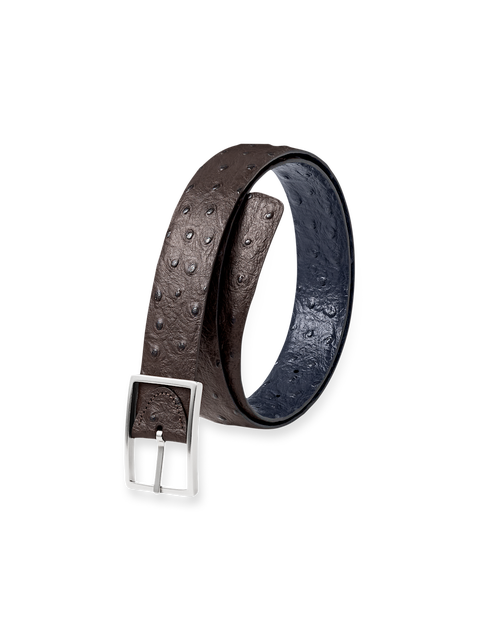 Ostrich Embossed Reversible Belt