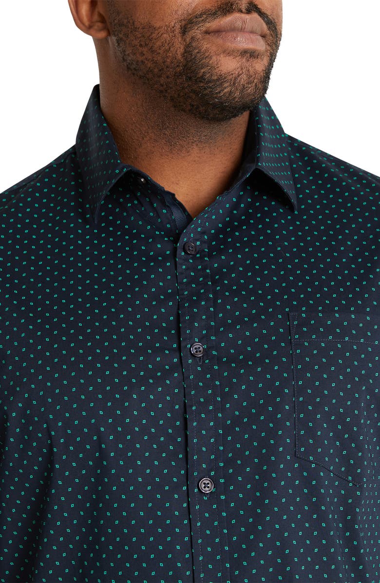Johnny Bigg Bateman Print Stretch Cotton Short Sleeve Button-Up Shirt, Alternate, color, 