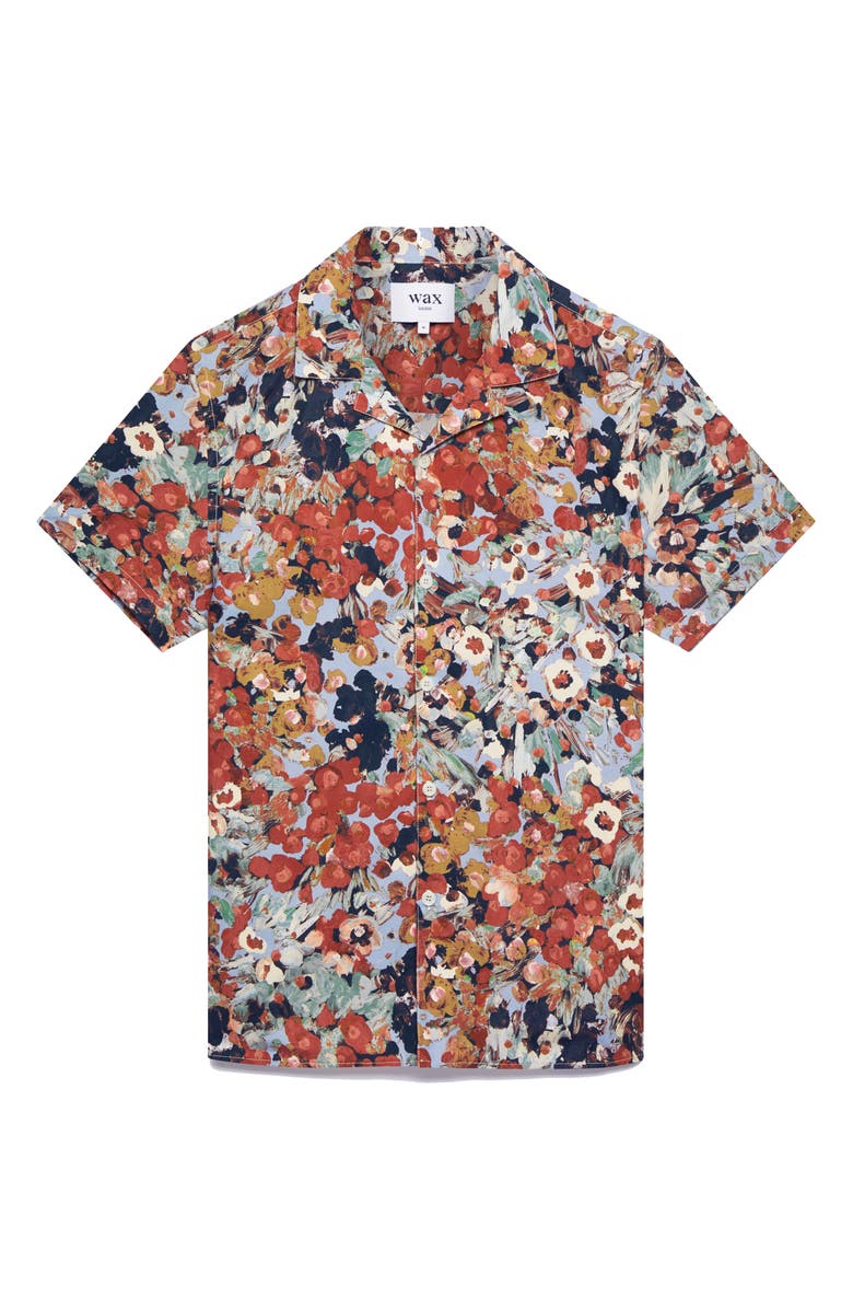 Wax London Didcot Monet Print Short Sleeve Cotton Button-Up Shirt, Alternate, color, 