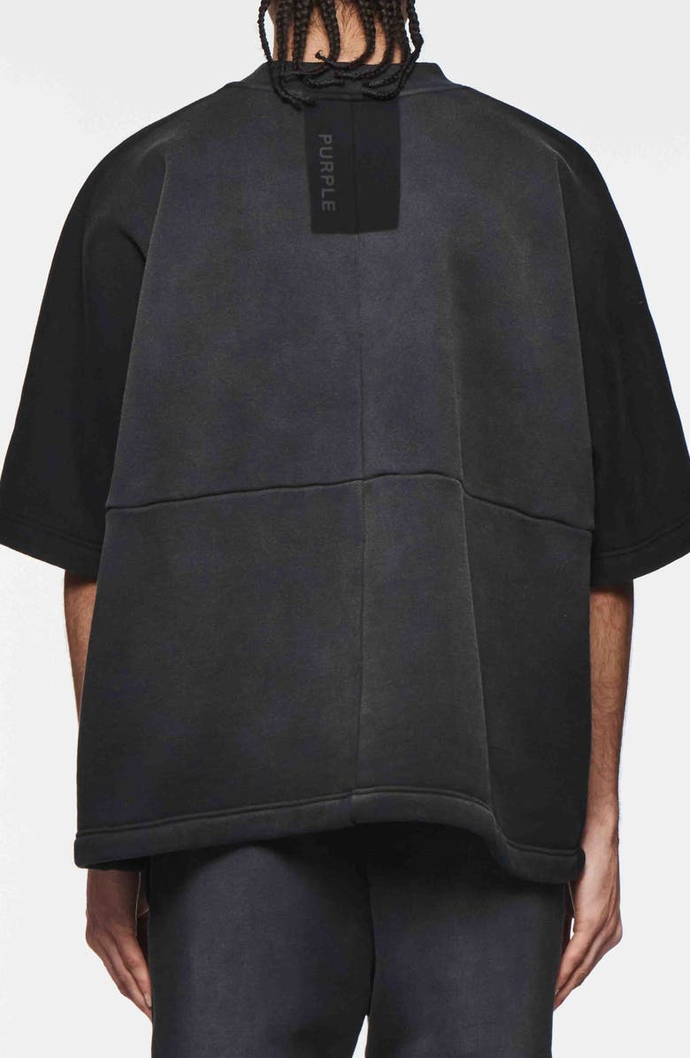 PURPLE BRAND Oversize Logo Cotton Fleece T-Shirt, Alternate, color, Black