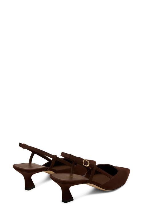 Stuart Weitzman Vinnie 50 Suede Slingback Pumps In Brown