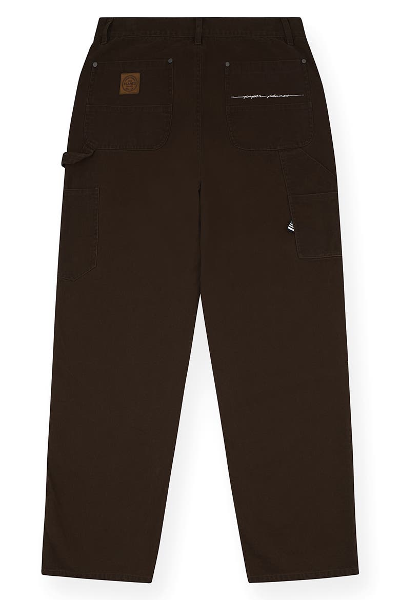 Script Logo Cotton Canvas Carpenter Pants, Alternate, color, BROWN