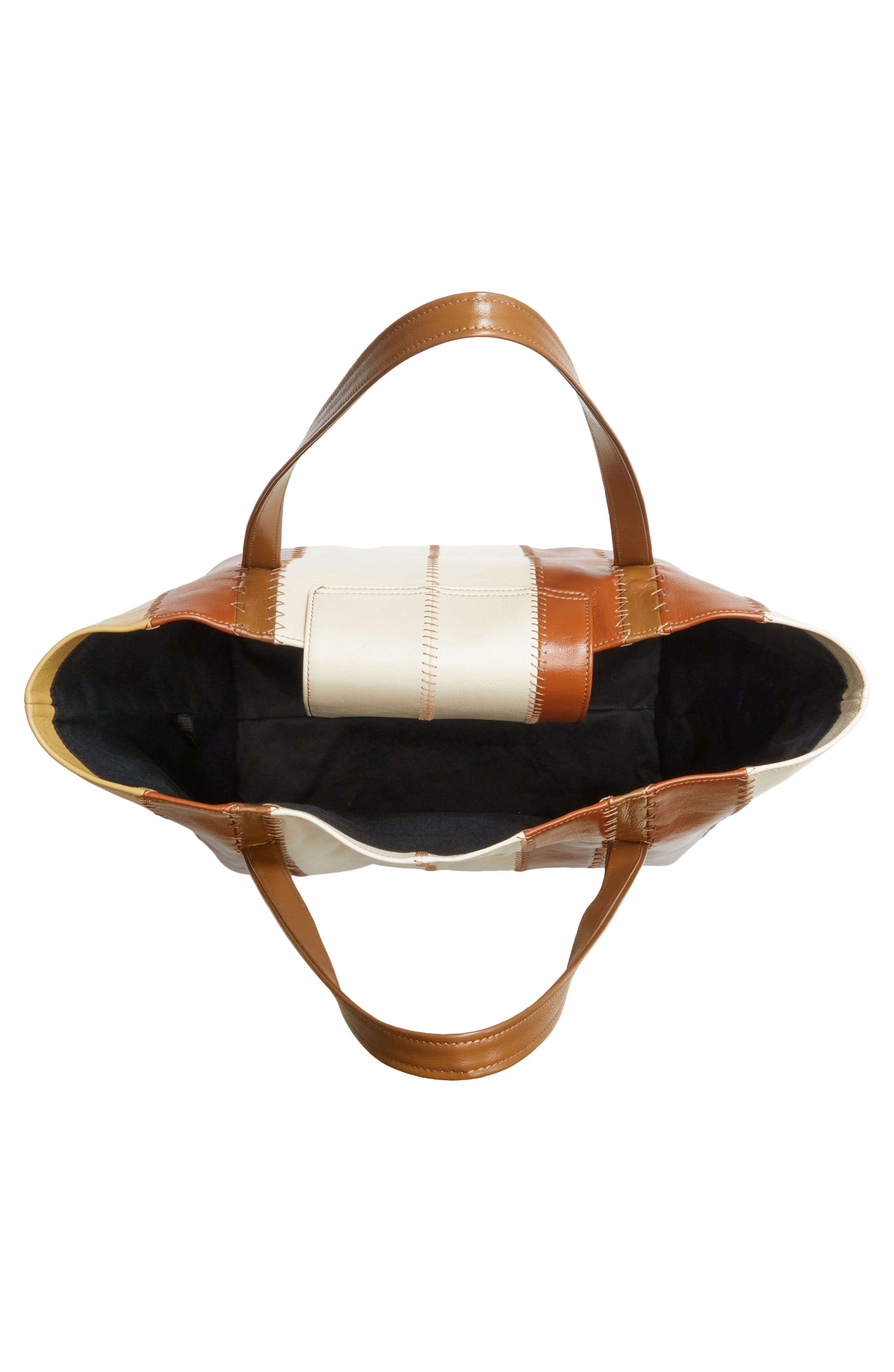 Marni Stripe Leather Tote, Alternate, color, 