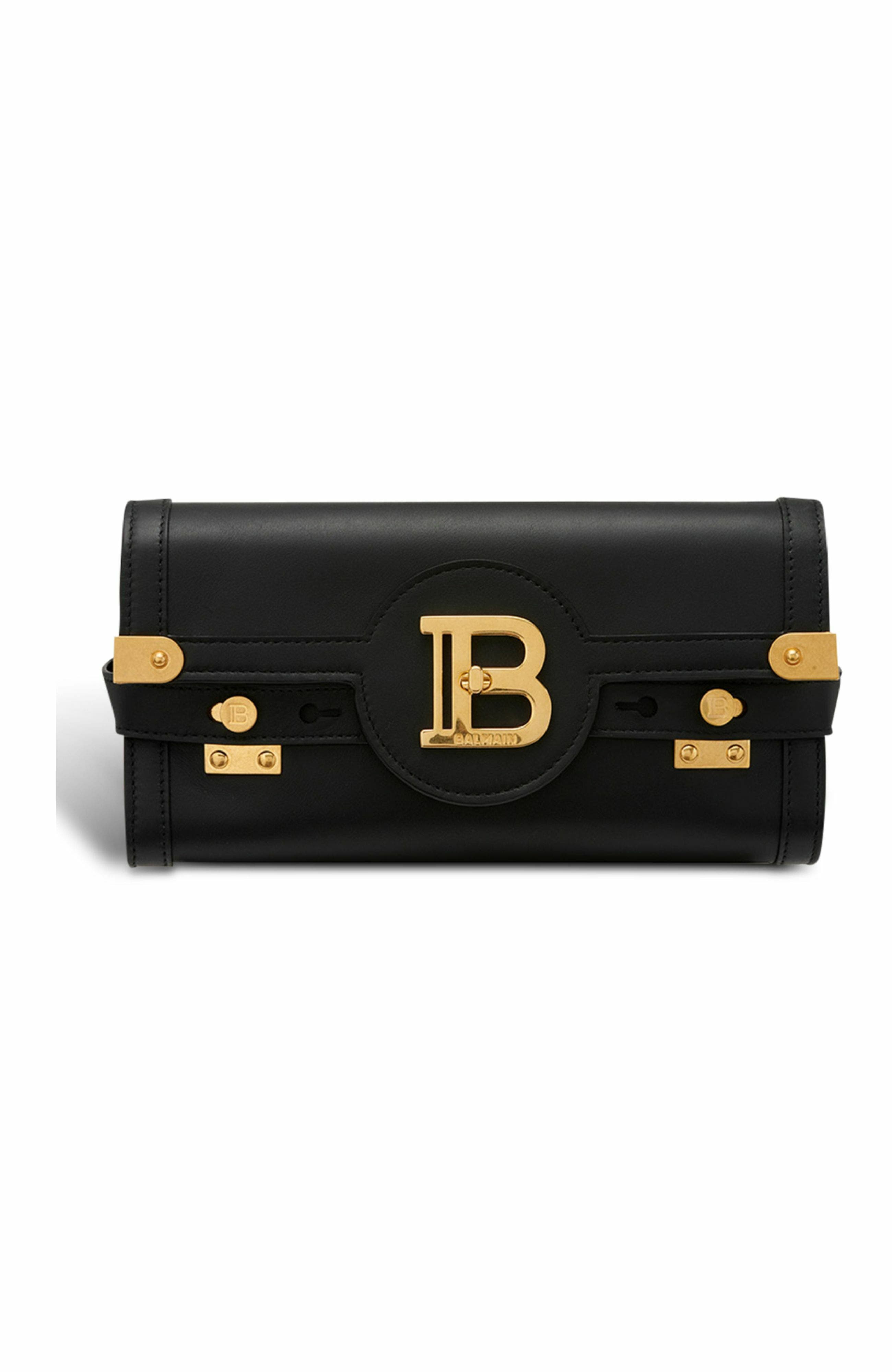 Balmain B-Buzz Pouch 23 In Calfskin, Main, color, 
