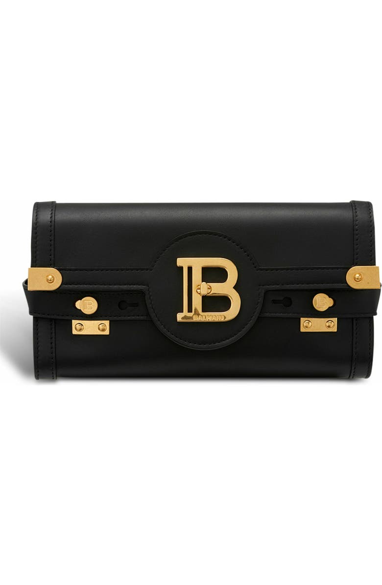 Balmain B-Buzz Pouch 23 In Calfskin, Main, color, Black