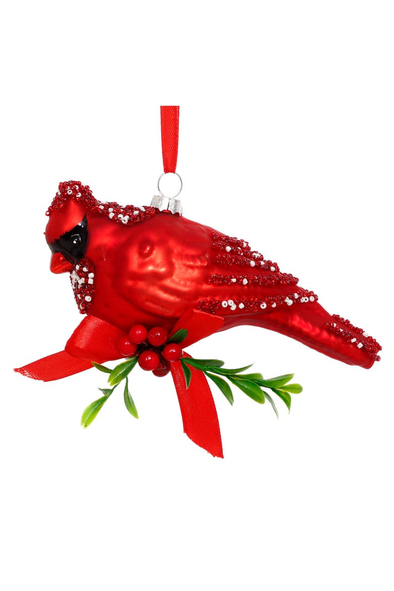 Christmas Cardinal Ornament, Set of 12, Main, color, Red