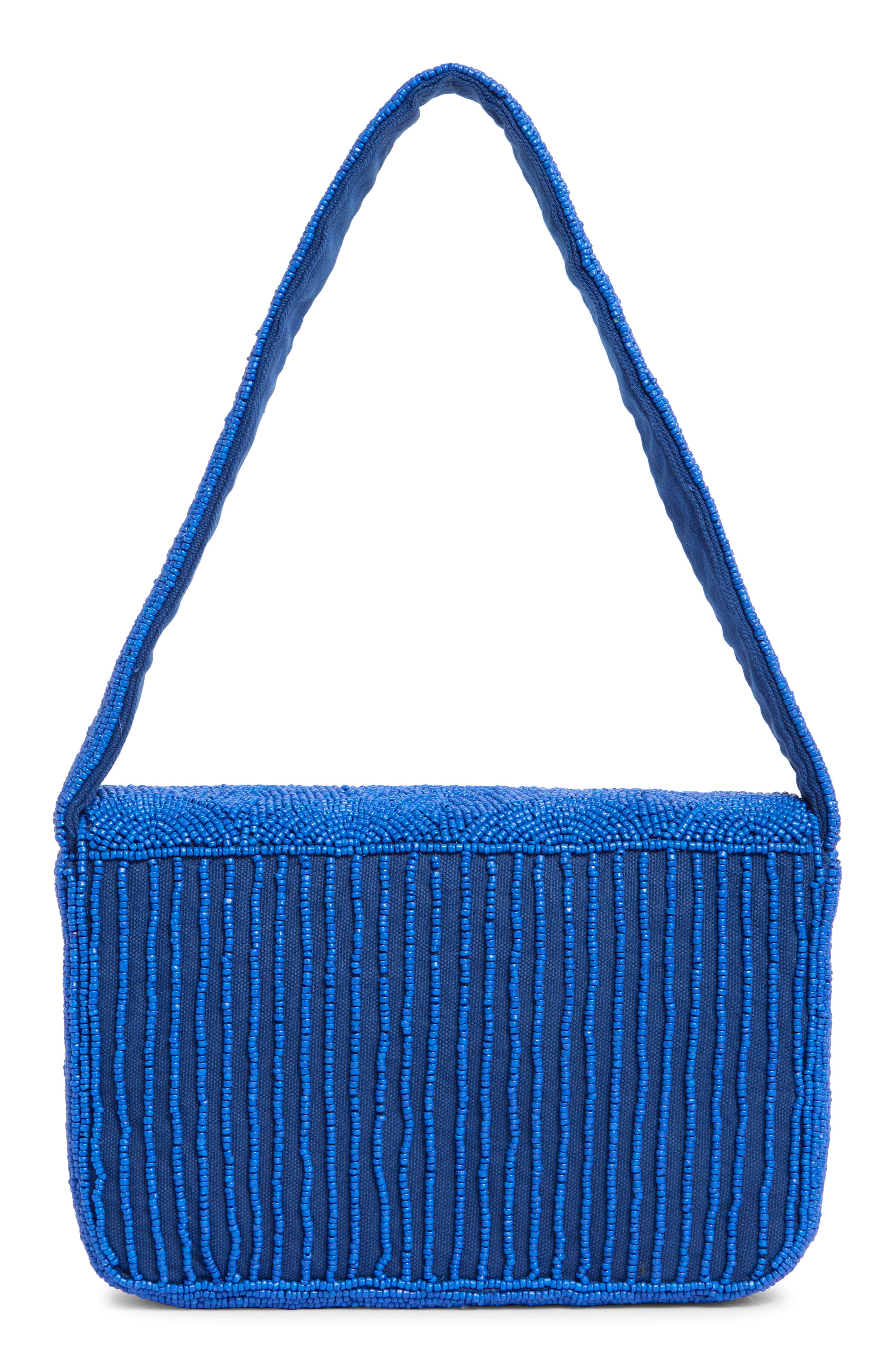 Jessica McClintock Emerson Beaded Shoulder Bag, Alternate, color, Blue