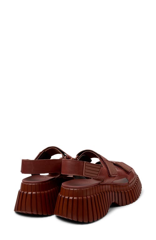 Shop Camper Pix Bcn Platform Sandal In Medium Red