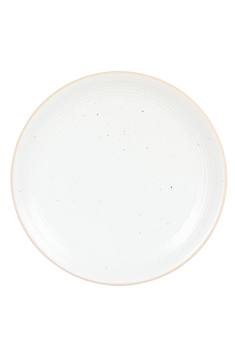 Dinah Double Bowl Stoneware Embossed Dinnerware Set, Alternate, color, White