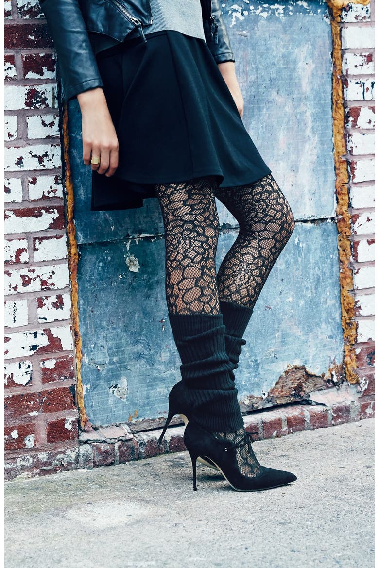 Rib Knit Leg Warmers, Alternate, color, BLACK