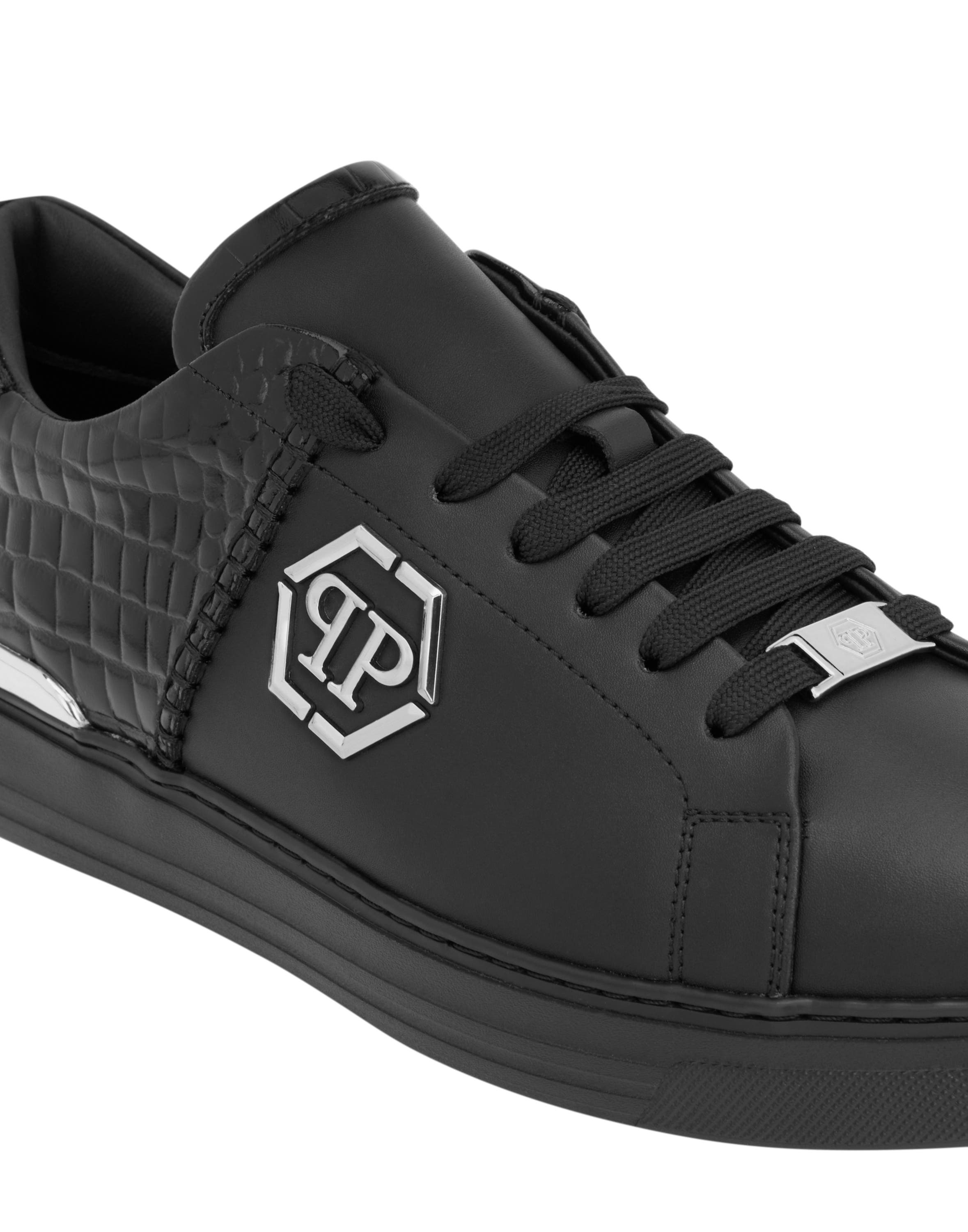 Low-Top Sneakers Icon Cocco Mix Unisex, Alternate, color, black/black