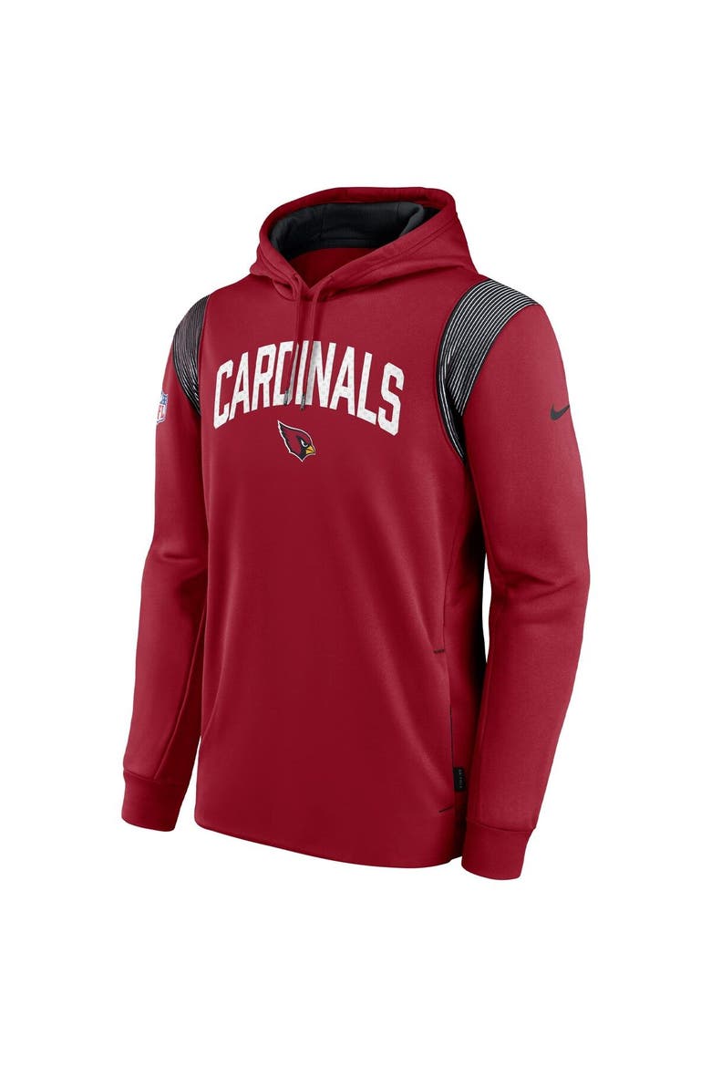 Men's Nike Cardinal Arizona Cardinals Sideline Athletic Stack Performance Pullover Hoodie, Alternate, color, Cardinal