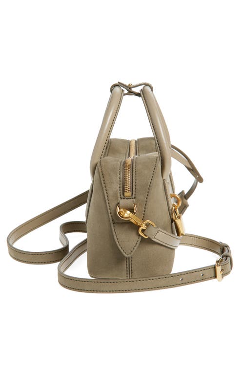 Stella Mccartney Ryder Faux Suede Crossbody Bag In Khaki
