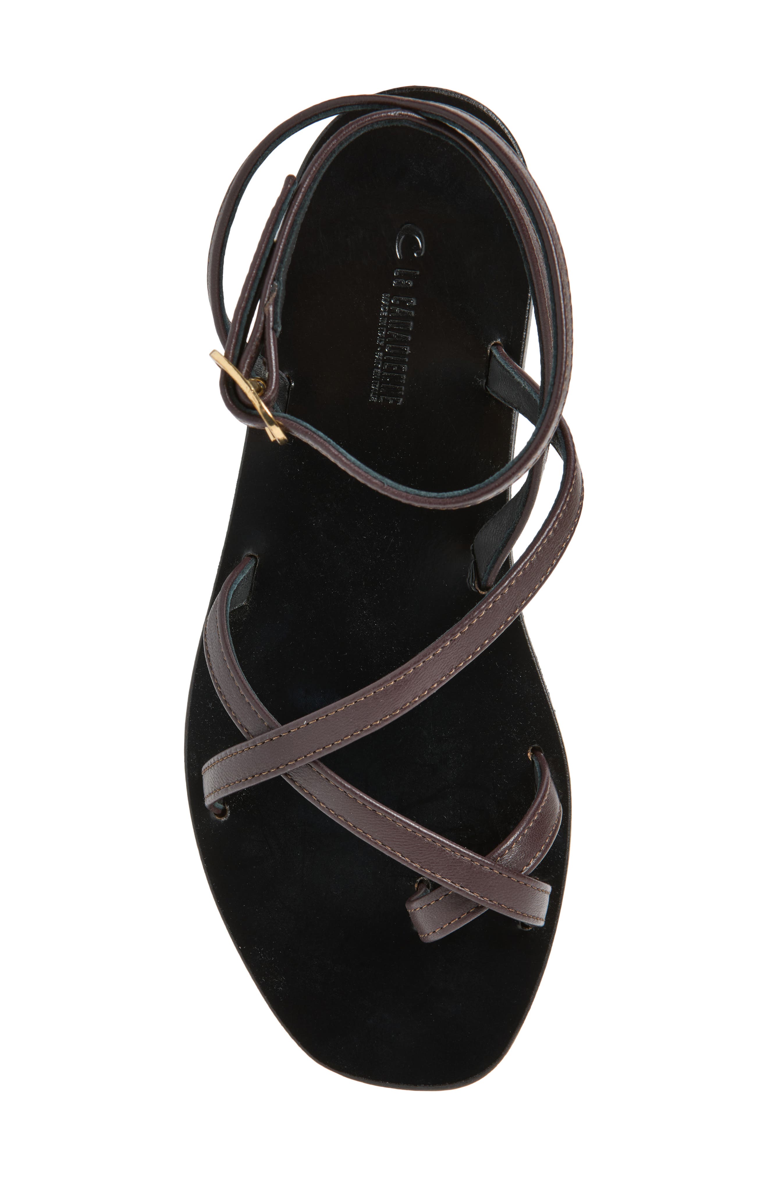 La Canadienne Gentle Ankle Wrap Sandal, Alternate, color, Brown