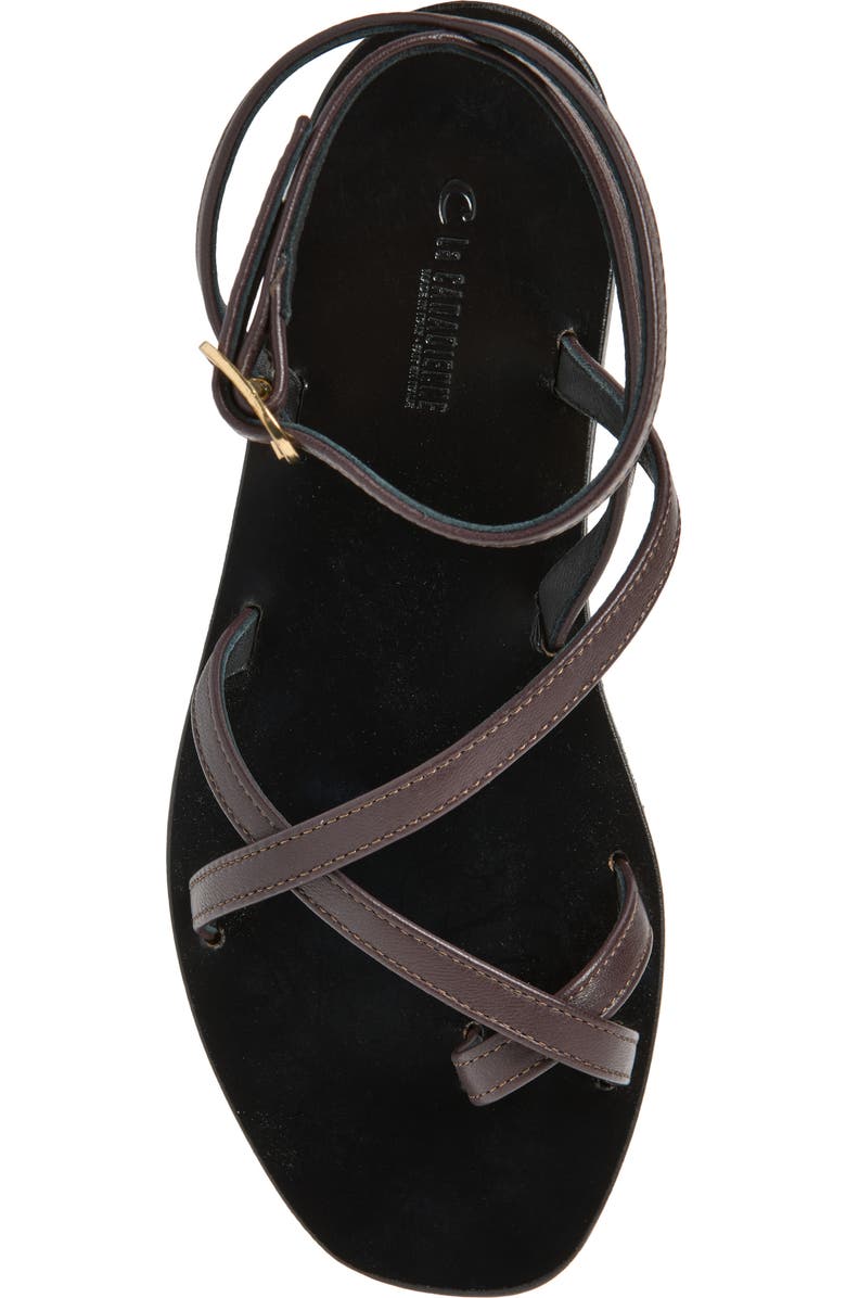 La Canadienne Gentle Ankle Wrap Sandal, Alternate, color, Brown