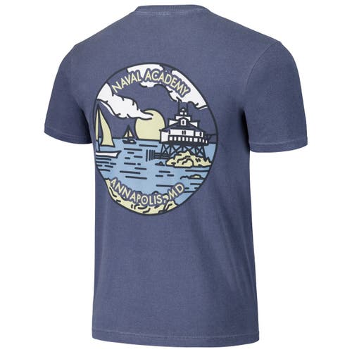 Image One Unisex Navy Navy Midshipmen Scenic Comfort Colors T-shirt