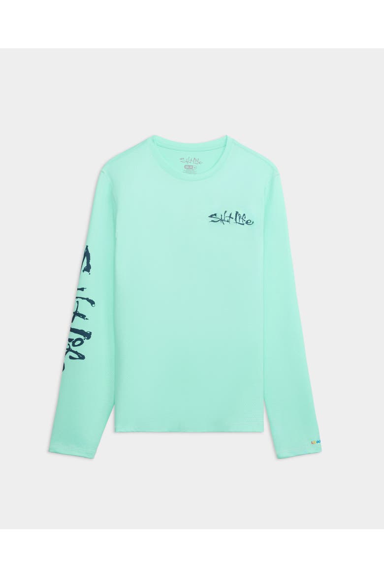 Salt Water Perforated Tee, Main, color, Glass