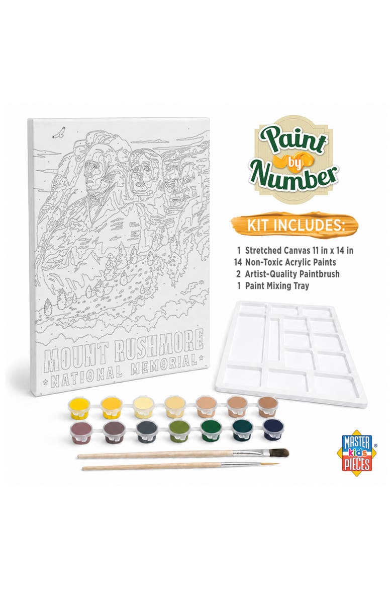 Mount Rushmore Paint by Number, Alternate, color, Multicolor