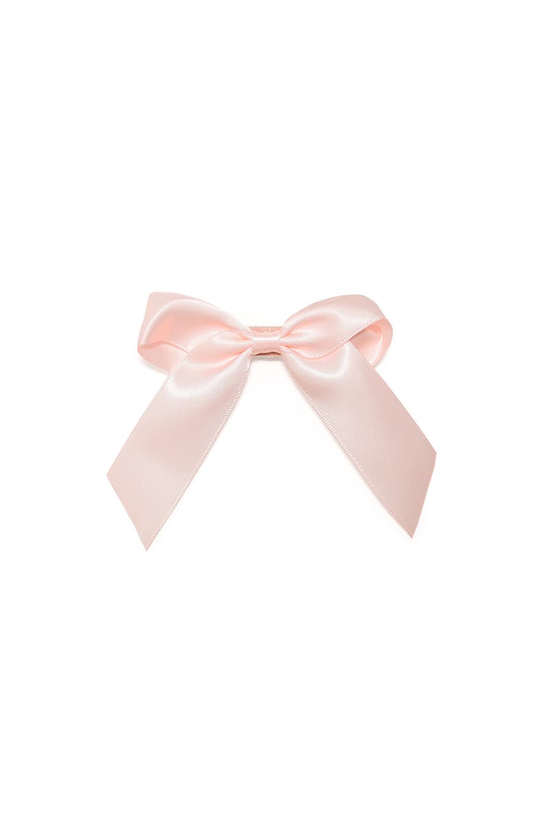 Sweet Wink Ballet Pink Satin Bow Clip, Main, color, Ballet