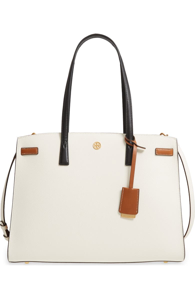 Tory Burch Walker Colorblock Leather Satchel, Main, color,