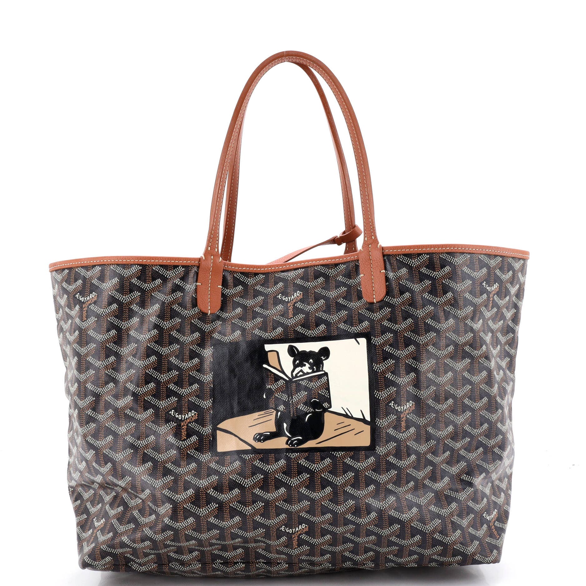Pre-Owned Goyard Saint Louis Tote Printed Coated Canvas PM, Main, color, Print