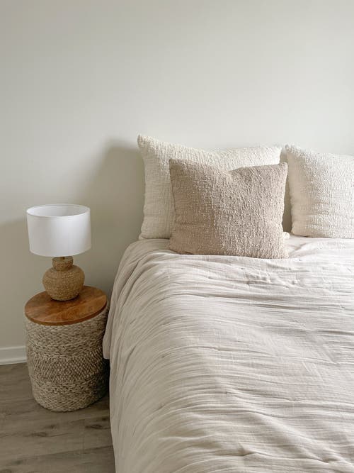 Anaya Cozy Cotton Boucle Euro Pillow With Down Alternative Insert In Beige