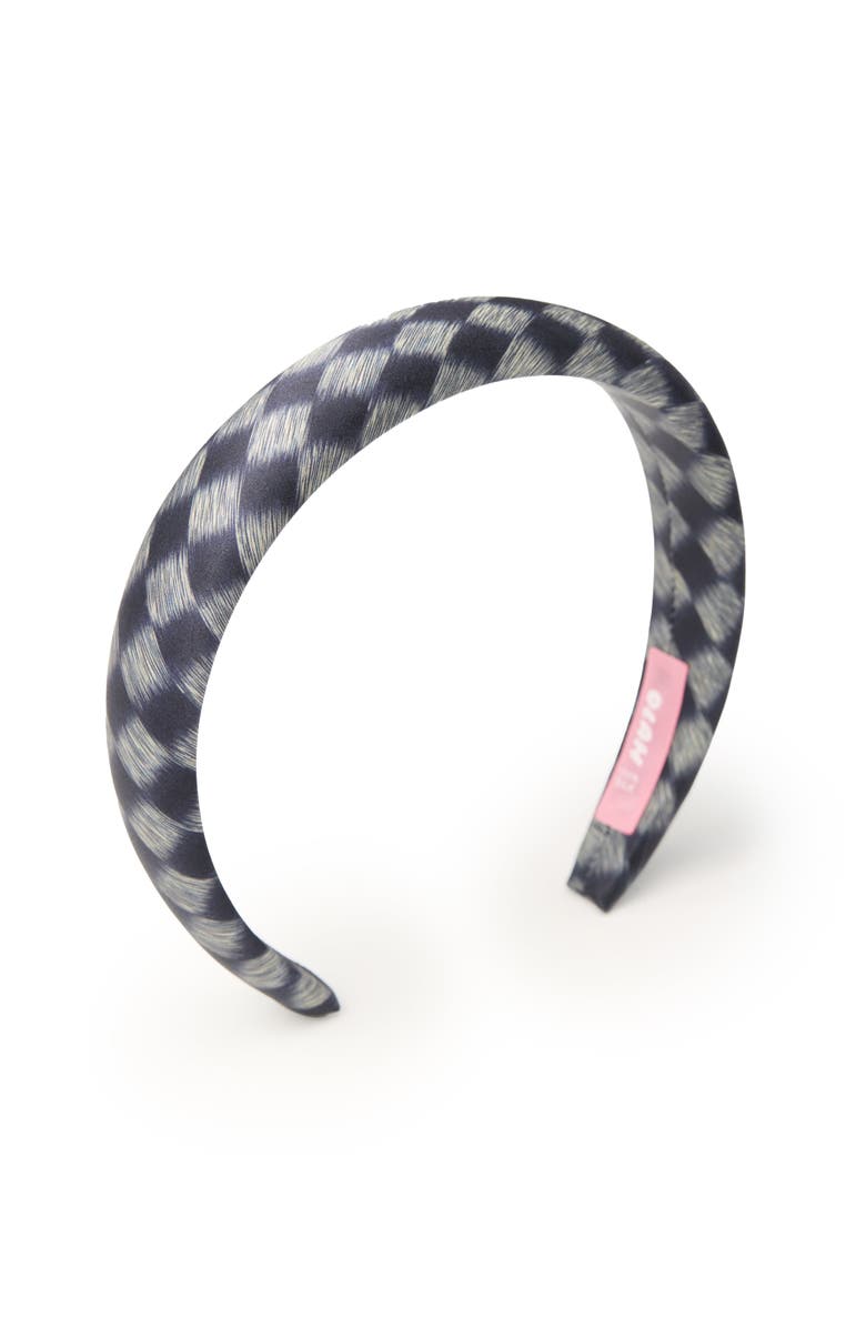 OLAH Lunelle Silk Headband, Main, color, Steel Blue