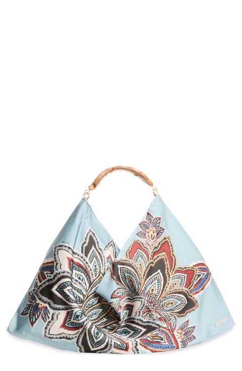 Large Satin Scarf Hobo Bag
