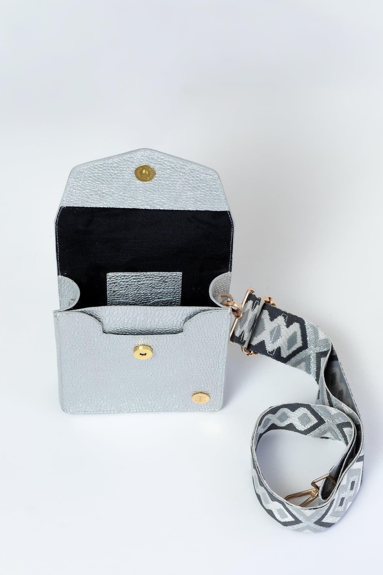 Patty Metallic Leather Crossbody Bag, Alternate, color, Silver