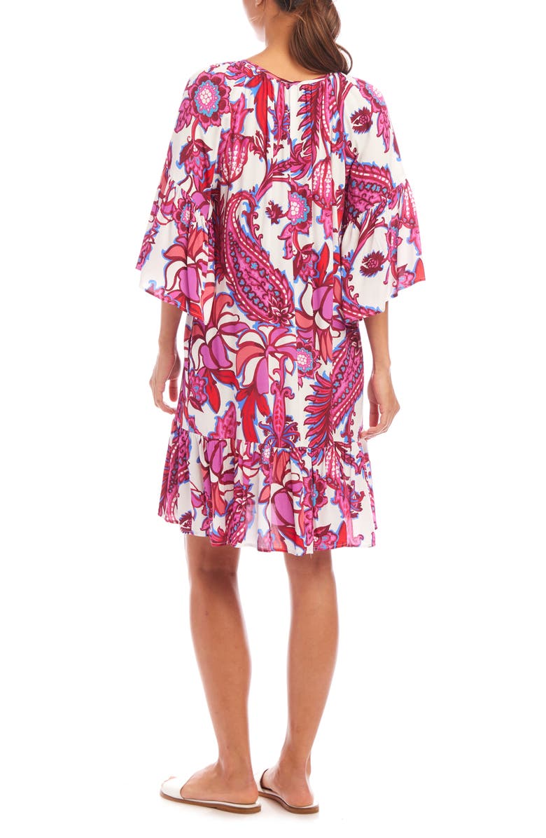 Karen Kane Paisley Ruffle Dress, Alternate, color, Print