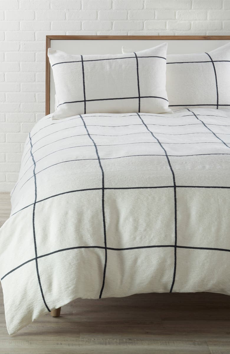 Treasure & Bond Grid Duvet Cover, Main, color, 