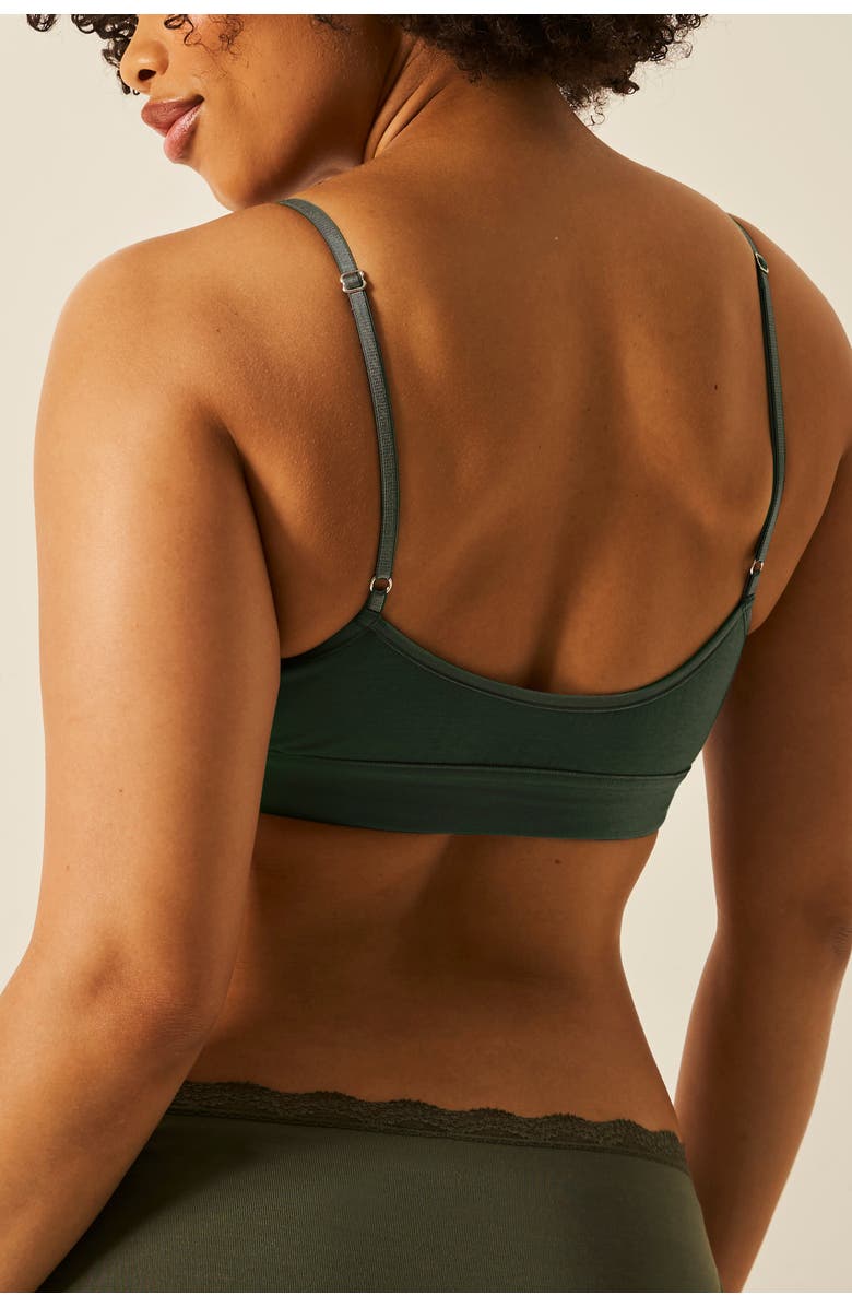 Stripe & Stare T-Shirt Bra & Original Knicker Set, Alternate, color, Modern Khaki