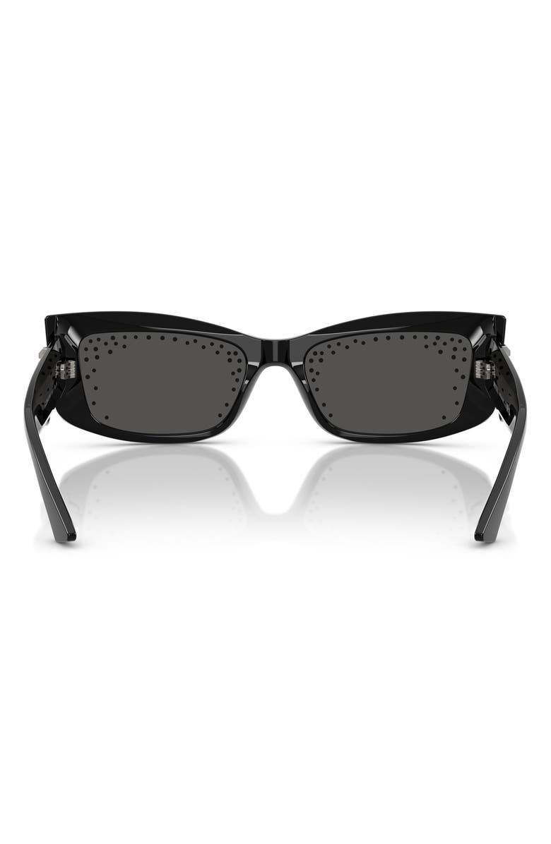 Jimmy Choo 55mm Pillow Sunglasses, Alternate, color, Black / Dark Grey