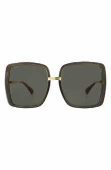 Gucci 60mm Oversize Butterfly Sunglasses