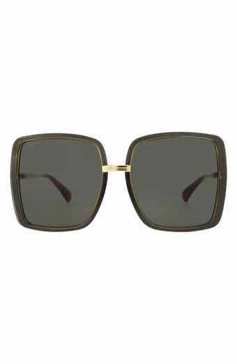 Gucci 60mm Oversize Butterfly Sunglasses