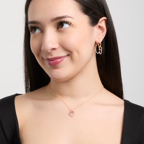 Disney Minnie Mouse Outline Hoop Earrings In Metallic