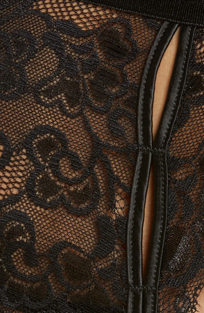 Oh La La Cheri Bralette, G-String & Suspenders Set, Alternate, color, 