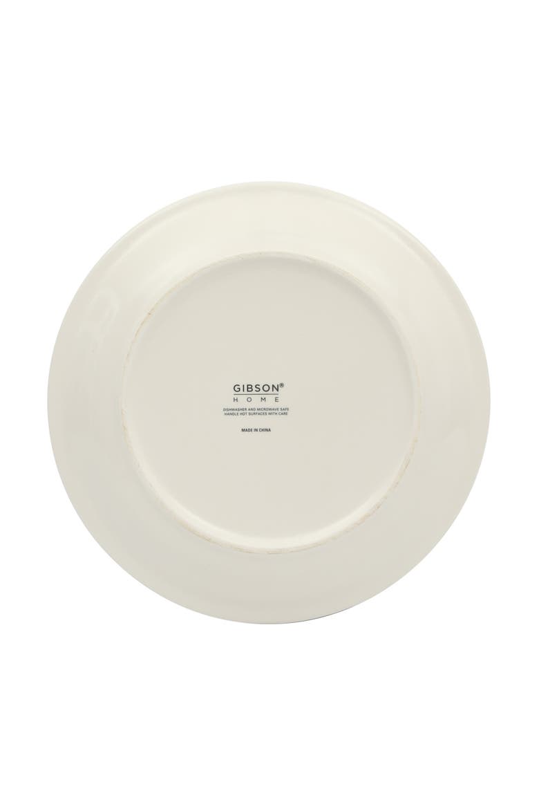 Kenwood Shores 16 Piece Stoneware Plates and Bowls Dinnerware Set, Alternate, color, Green