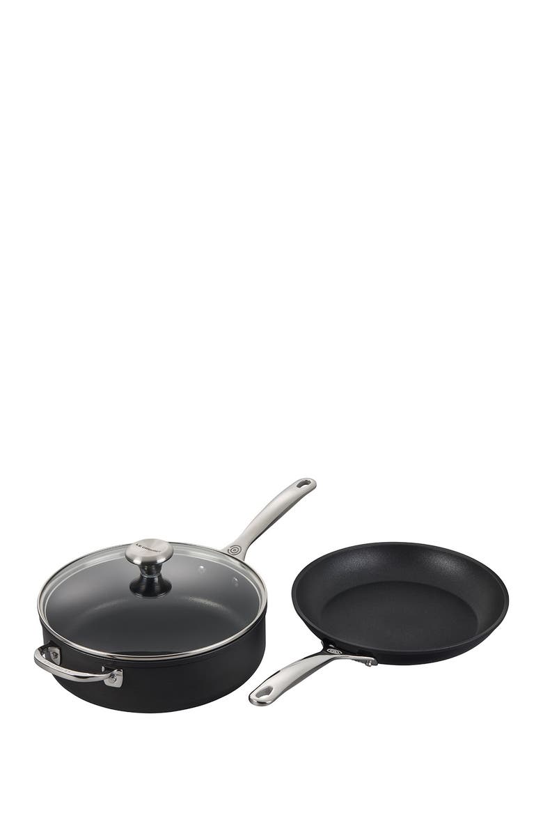 3-Piece Toughened Nonstick PRO Cookware Set, Alternate, color, BLACK