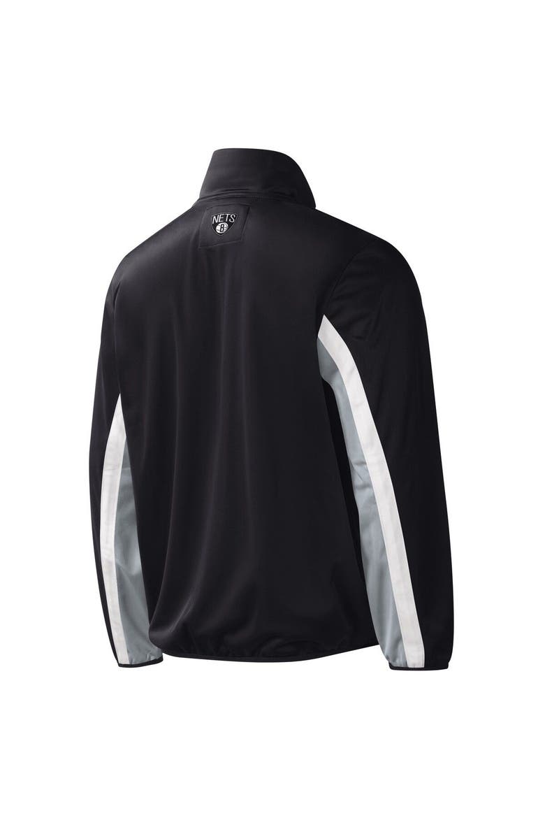 Men's G-III Sports by Carl Banks Black Brooklyn Nets Contender Wordmark Full-Zip Track Jacket, Alternate, color, Black