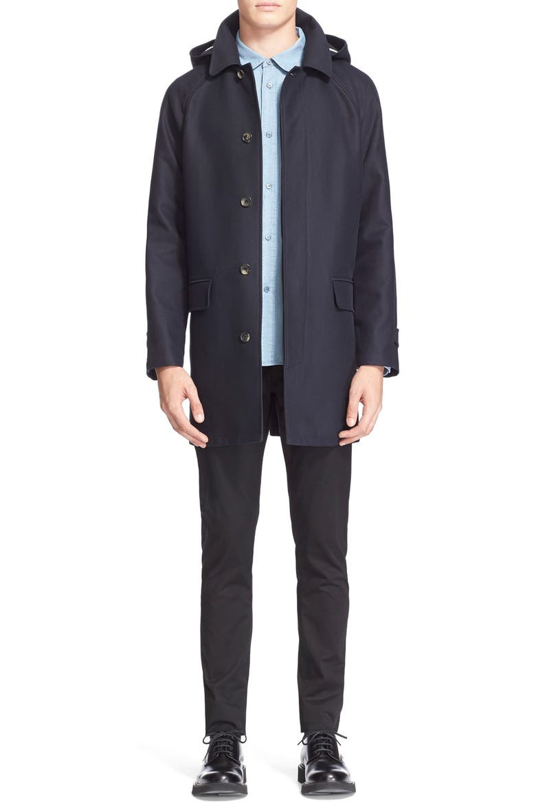 Hooded Cotton Parka, Alternate, color, NAVY